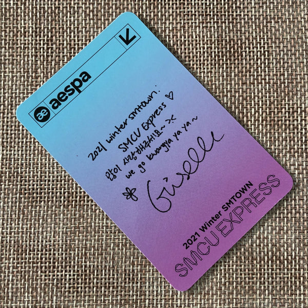 AESPA GISELLE [2021 Winter SMTOWN SMCU Express] Official Photocard / New / Gift