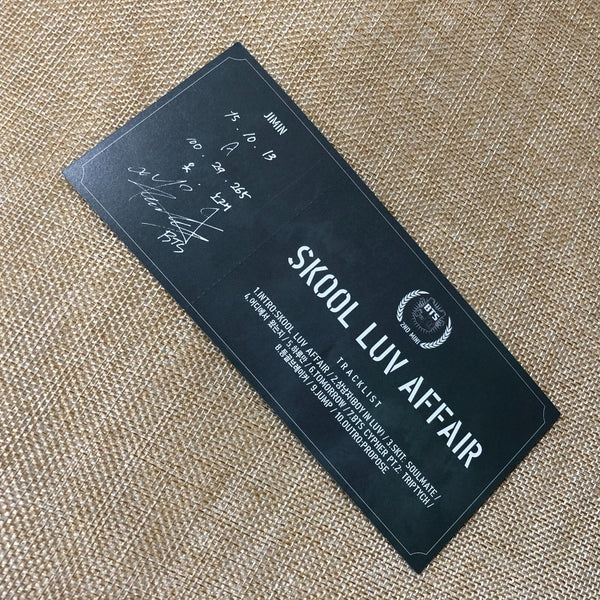 BTS JIMIN #1 [SKOOL LUV AFFAIR] Official Photocard, 2nd Mini Album / New / Gift