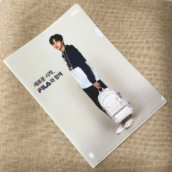 BTS JIN [ FILA ] Official Clear File Holder / New, Rare / Gift