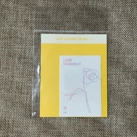 BTS [Oh, always] Official Love Yourself Album Cover Sticker, Her L Ver / Gift