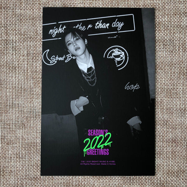 BTS JIMIN [ 2022 Season's Greetings ] Official Postcard / New / Gift