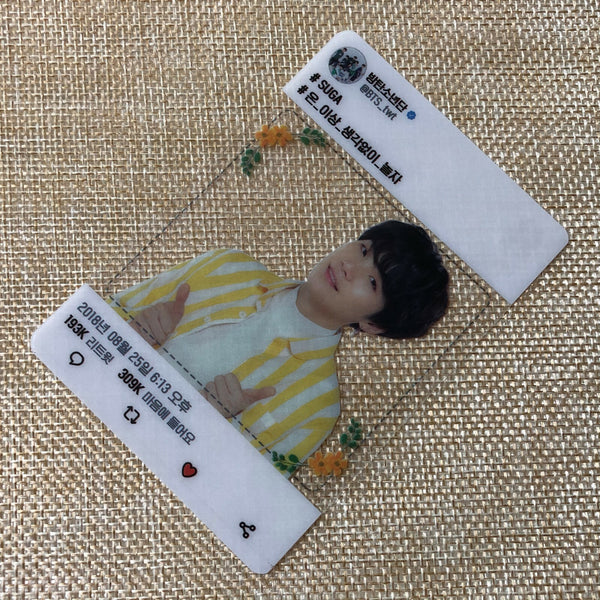 BTS SUGA [ Love Yourself Concert Army Booth ] Transparent Photocard / New / Gift