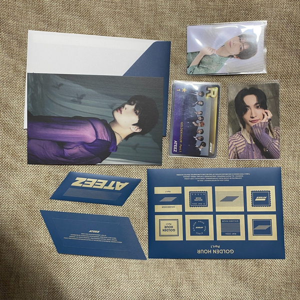 ATEEZ All Member Signed Promo Album [Golden Hour Part. 1] Message Full Set /+G