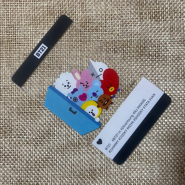 BTS BT21 GROUP [OliveYoung] Official Limited Transparent Photocard / New / Gift