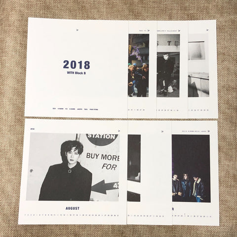 BLOCK B GROUP [ Re:MONTAGE ] Official Calendar Photo Set / New, Rare / Gift