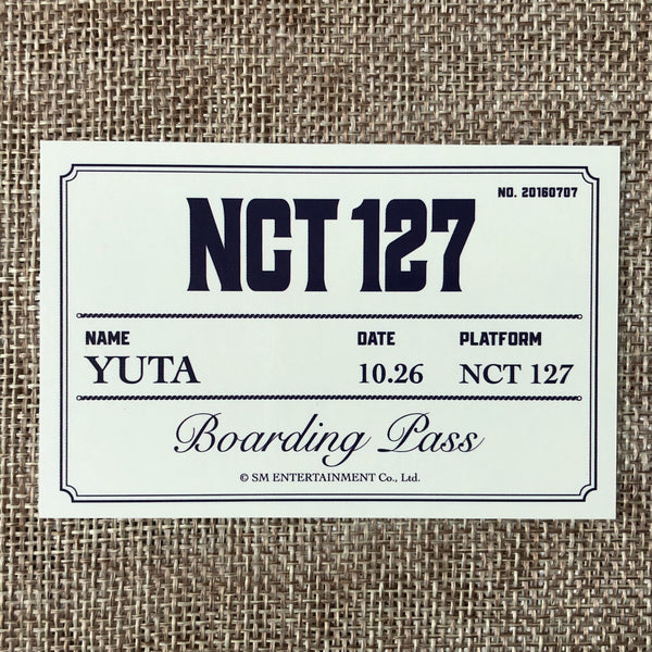 NCT 127 YUTA [2023 Season's Greetings Boarding Pass] Official Photocard / Gift