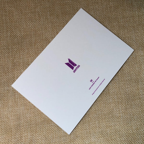 BTS RM [Armypedia Love Yourself Answer] Official Postcard Photocard / New / Gift