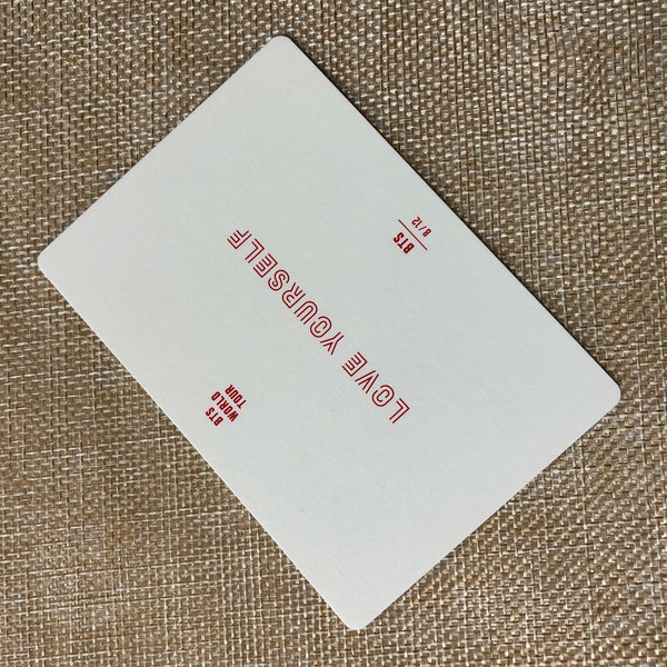 BTS SUGA JIN J-HOPE 8/12 [Love Yourself World Tour] Official Mini Photocard /+G