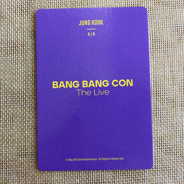 BTS JUNGKOOK 6/8 [ BANG BANG CON The Live ] Official Mini Photocard / New / Gift