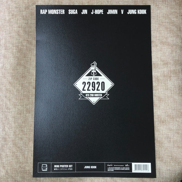 BTS JUNGKOOK [ 2nd Muster ZIP CODE 22920 ] Official Mini Poster / New / Gift