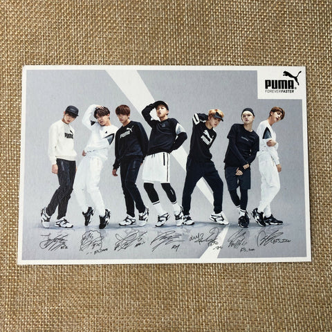 BTS GROUP #1 [PUMA Blaze Time] Official Photocard Post card, Photo / New / Gift