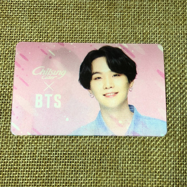 BTS SUGA [ Chilsung Cider ] Official Lenticular Photocard / New, Rare / Gift