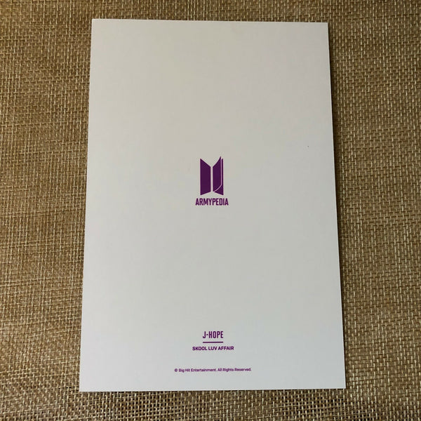 BTS J-HOPE [Armypedia SKOOL LUV AFFAIR] Official Postcard Photocard / New / Gift
