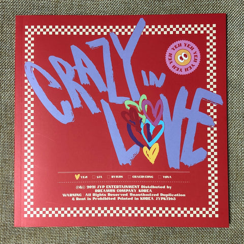 ITZY YEJI [CRAZY IN LOVE] Official Photobook + Poster +Sticker Set / New / Gift