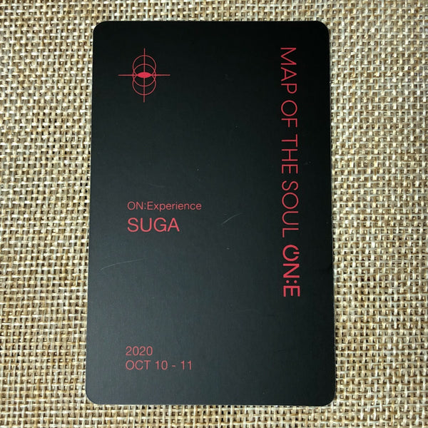 BTS SUGA [ Map of the Soul ON:E DVD Official Photocard ] ONE / New /+GFT