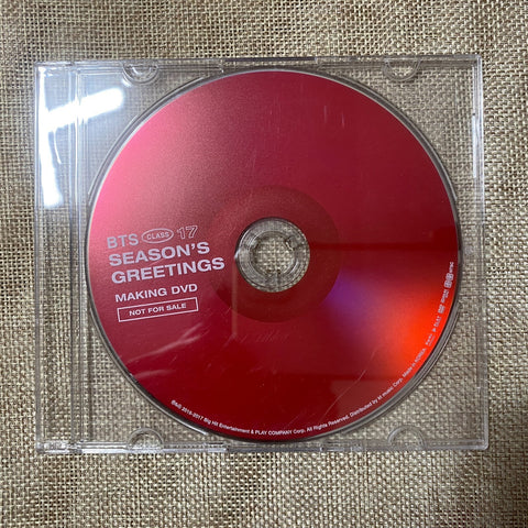 BTS DVD [ 2017 Season's Greetings ] Official DVD Only / New, Rare / Gift