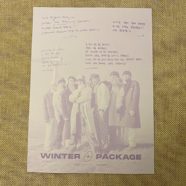 BTS GROUP [2021 Winter Package] Official Mini Poster Set (2ea) / New, Rare /+G