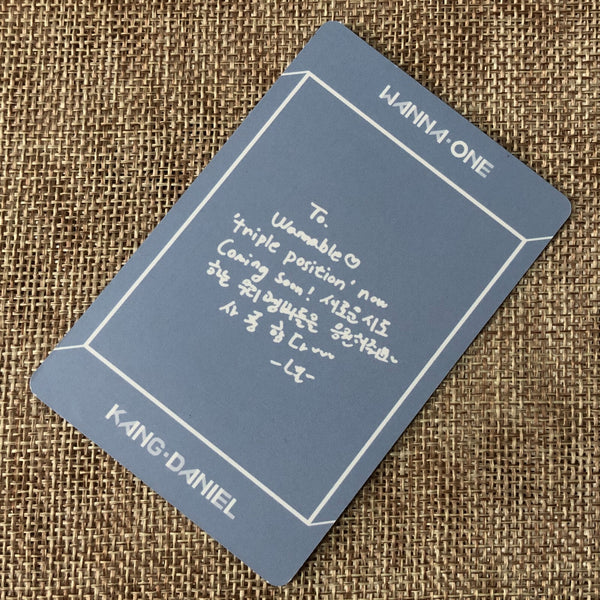 WANNA ONE KANG DANIEL [Undivided] Official Photocard, Triple Position / Gift