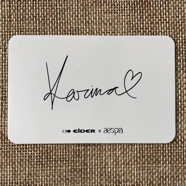 AESPA KARINA [ 2021 EIDER ] Official Limited Photocard / New / Gift
