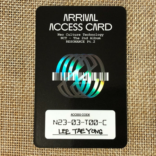 NCT2020 TAEYONG [RESONANCE Pt.2] Official Photocard, Arrival Access Card / Gift