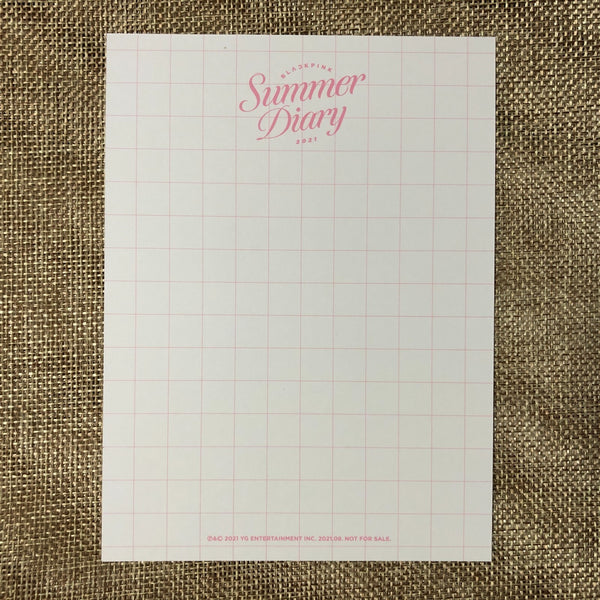 BLACKPINK JISOO #1 [2021 SUMMER DIARY] Official Postcard Photocard / New / Gift