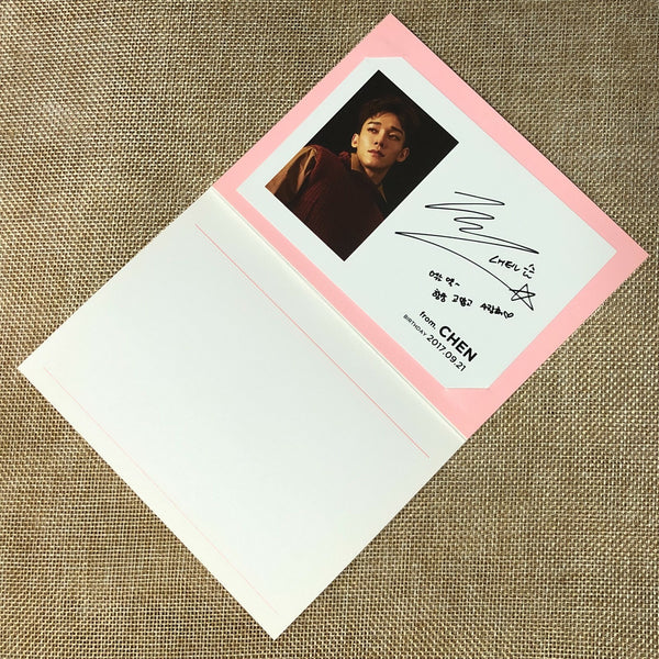 EXO CHEN [ SUM Birthday Card 2017 ] Official Postcard, SM TOWN / New / Gift