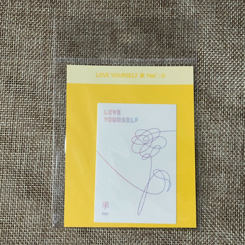 BTS [Oh, always] Official Love Yourself Album Cover Sticker, Her O Ver / Gift