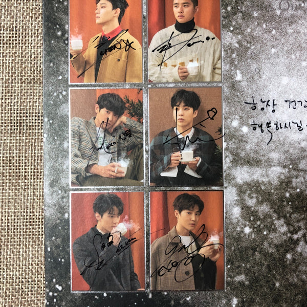 EXO HAND SIGNED [ For Life Winter Special 2017 Promo Album ] Autographed / Gift