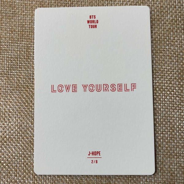 BTS J-HOPE 2/8 [ Love Yourself World Tour ] Official Mini Photocard / New / Gift