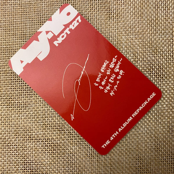 NCT 127 JUNGWOO [ Ay-Yo ] Official Photocard, Digipack Ver. / New, Rare / Gift