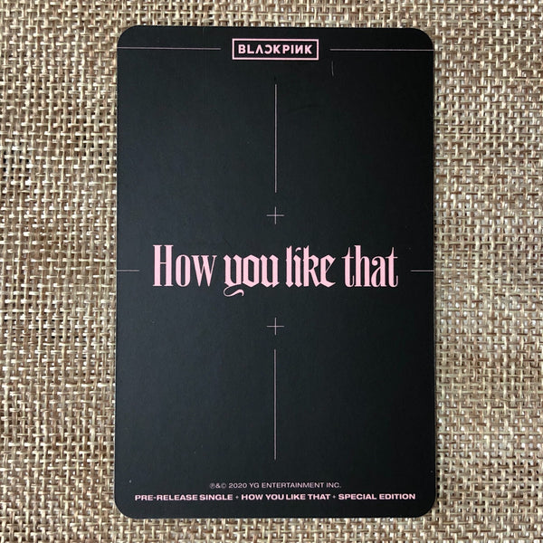 BLACKPINK JISOO [ How You Like That ] Official POB Photocard / New / Gift