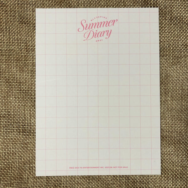 BLACKPINK UNIT #1 [ 2021 SUMMER DIARY ] Official Postcard Photocard / New / Gift