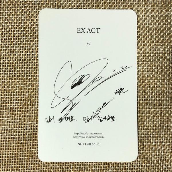 EXO SEHUN [ EXACT EX'ACT ] Official Photocard, 3rd Album Korean Ver / New / Gift