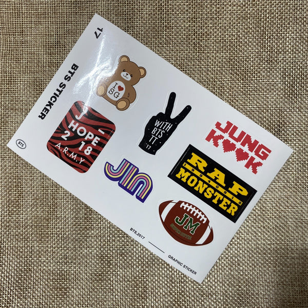 BTS [ 2017 Season's Greetings ] Official Sticker Set / New, Rare / Gift
