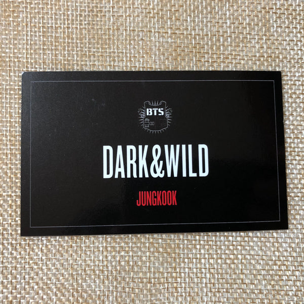 BTS JUNGKOOK [ Dark & Wild Official Photocard ] 1st Studio Album / NEW /+Gift