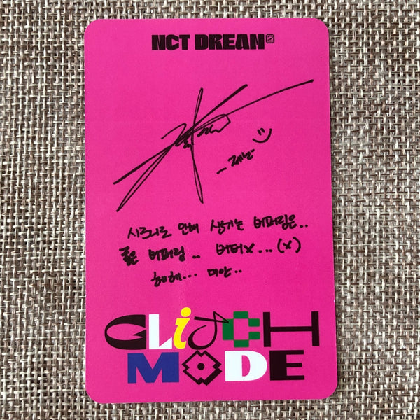 NCT DREAM JENO [ GLITCH MODE Photobook ] Official Photocard, Glitch / New / Gift
