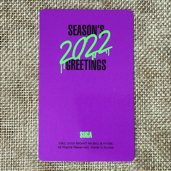 BTS SUGA [ 2022 Season's Greetings ] Official Photocard / New / Gift