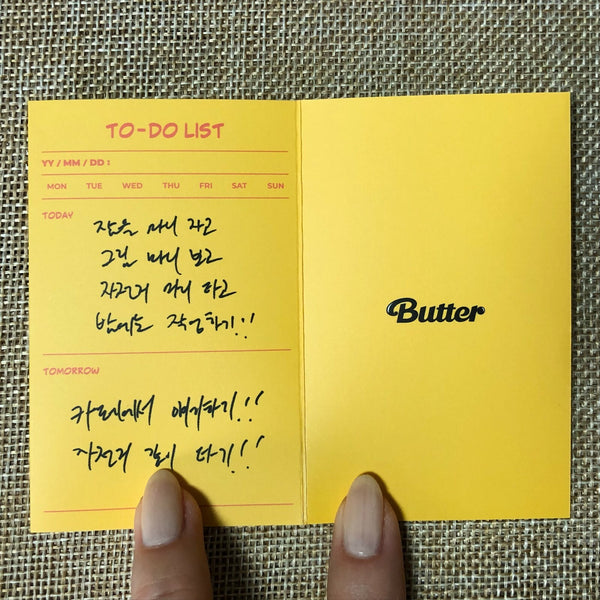 BTS RM [ Butter ] Official Folded Message Card Photocard / New / Gift