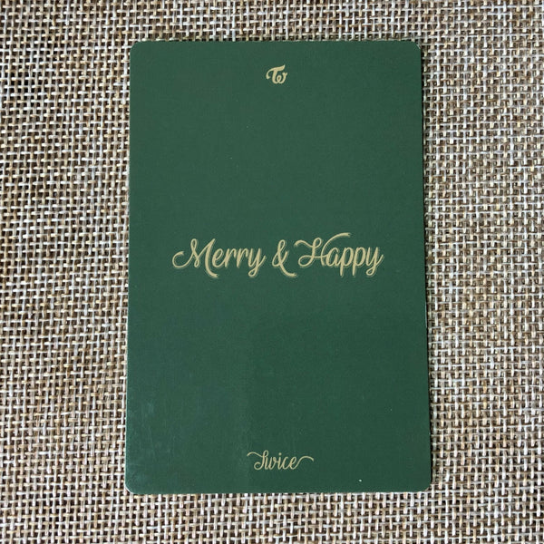 TWICE TZUYU [ Merry & Happy Pre-Order Official Photocard ] 1st Album / New /+GFT