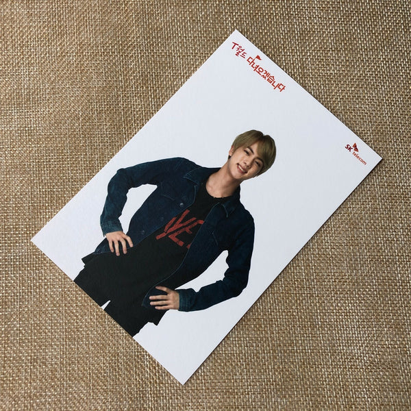 BTS JIN [ SKT ] Official Postcard Photocard, Limited / New, Rare / Gift