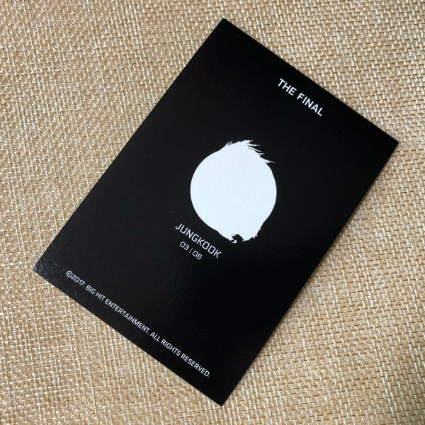 BTS JUNGKOOK 3/6 [The Wings Tour Final Concert] Official Mini Photocard / Gift
