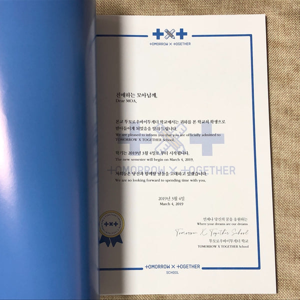 TXT [ Global Fanclub MOA Membership Kit ] Official Photobook, Goods / New / Gift