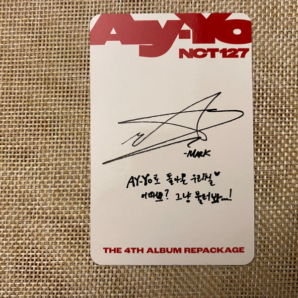 NCT 127 MARK [ Ay-Yo ] Official Photocard, Smini Ver / New, Rare / Gift