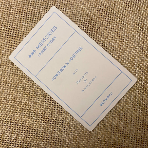 TXT BEOMGYU [ Memories First Story ] Official Photocard / New, Ultra Rare / Gift