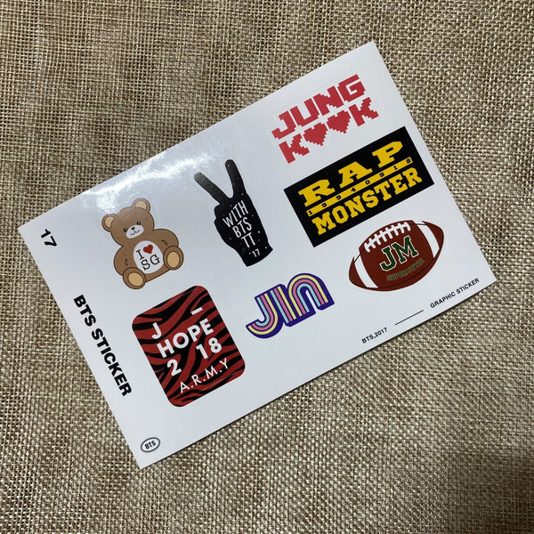 BTS [ 2017 Season's Greetings ] Official Sticker Set / New, Rare / Gift