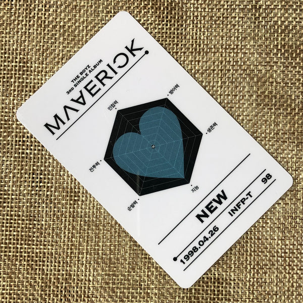 THE BOYZ NEW [ MAVERICK ] Official ID Photocard / New / Gift
