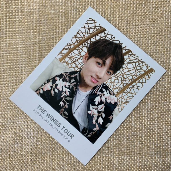 BTS JUNGKOOK [WINGS Tour 2017 Trilogy] Official Ticket Polaroid Photocard / Gift