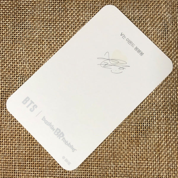BTS V TAEHYUNG [ Baskin Robbins Promo ] Official Limited Photocard / New / Gift
