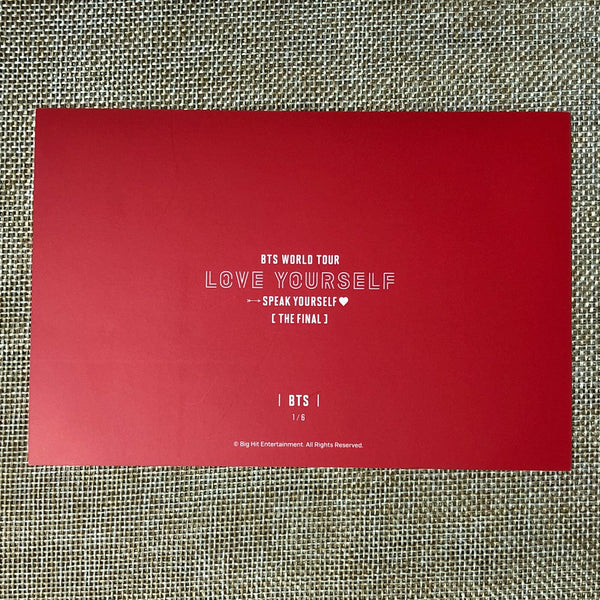 BTS V J-HOPE RM 1/6 [Speak Yourself The Final] Official Postcard Photo / Gift