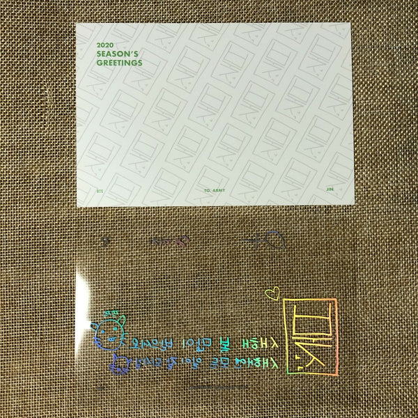 BTS JIN [ 2020 Season's Greetings ] Official Limited Postcard Set / New / Gift
